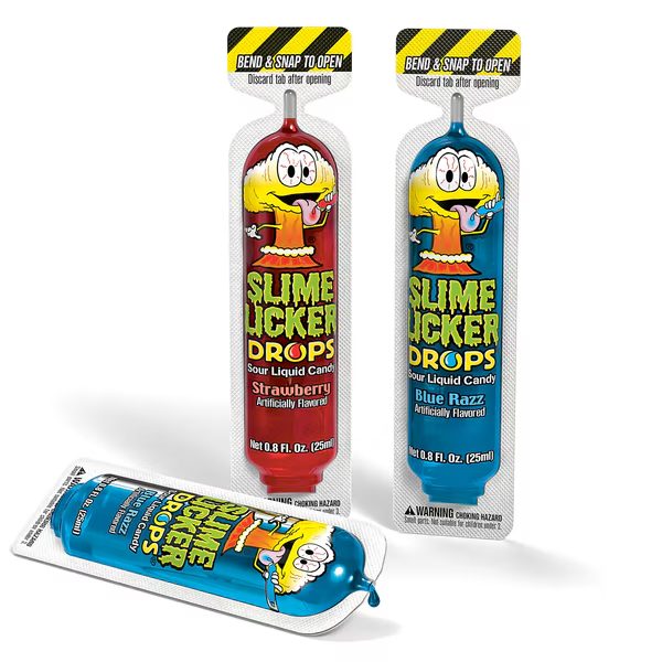 Toxic Waste Slime Licker Drops Blue Razz & Straw 23g