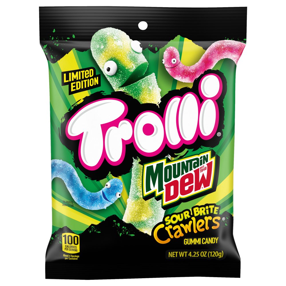 Trolli Peg Bag Sour Mountain Dew Crawlers 120g