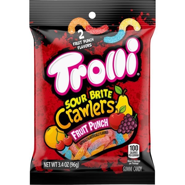 Trolli Value Peg Fruit Punch Sour Brite Crawler 96g