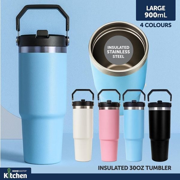 Drink Bottle with Handle (Insulated) 4 Assorted Colours 900mL