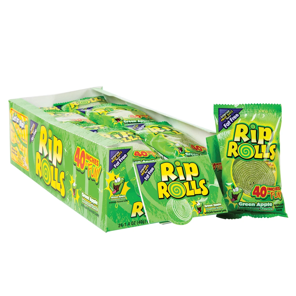 Rip Rolls Green Apple 40g