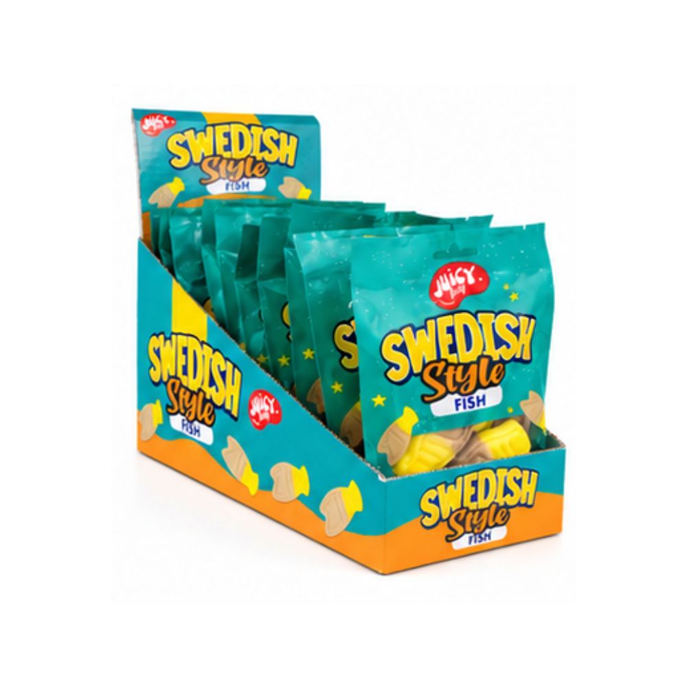 Juicy Jelly Swedish Banana Toffee Fish Hang Bag 100g - Image 3