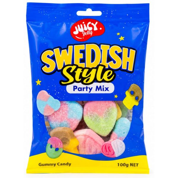 Juicy Jelly Swedish Party Mix Hang Bag 100g