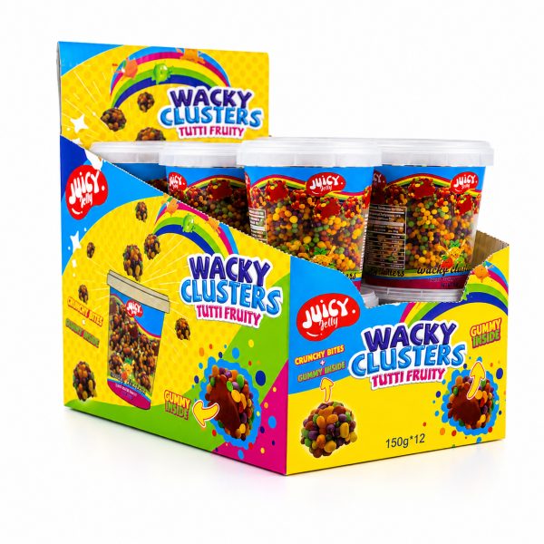 Juicy Jelly Wacky Clusters Tutti Fruity Tub 150g