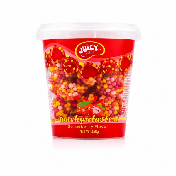 Juicy Jelly Wacky Clusters Strawberry Tub 150g
