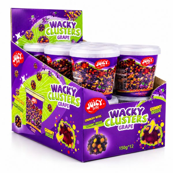 Juicy Jelly Wacky Clusters Grape Tub 150g