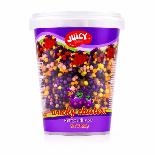 Juicy Jelly Wacky Clusters Grape Tub 150g