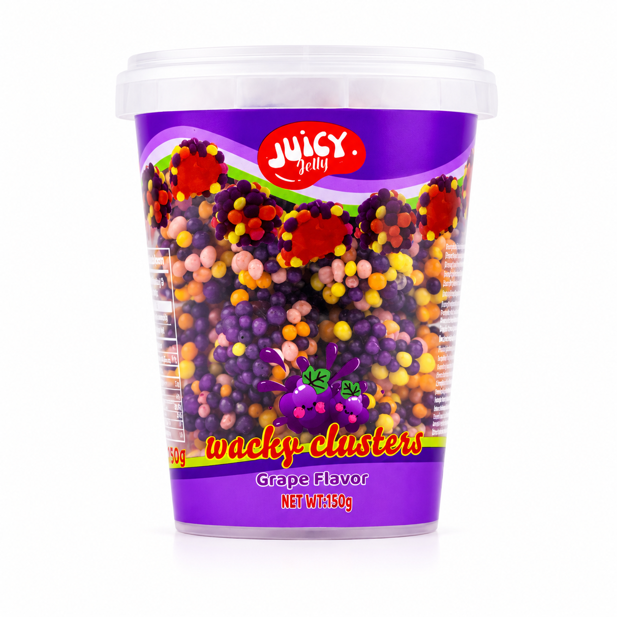 Juicy Jelly Wacky Clusters Grape Tub 150g - Image 2