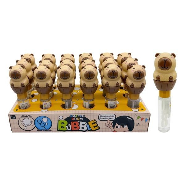Capybara Bubble Wand with Rattle
