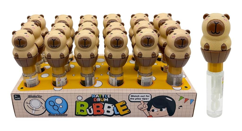 Capybara Bubble Wand with Rattle