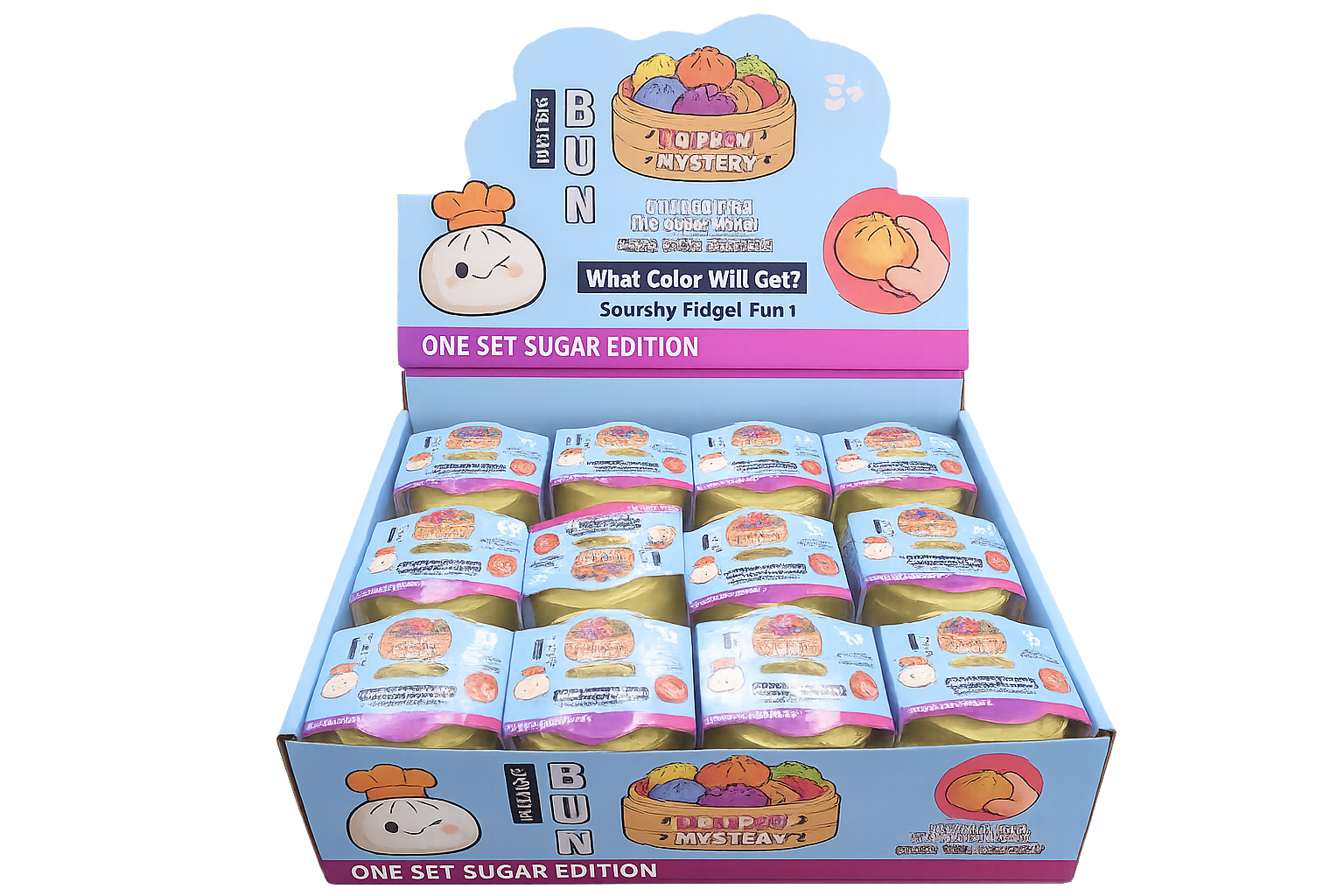 Mini Squishy Glitter Steam Bunz Mystery Dumplings