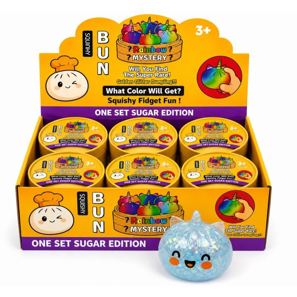 Squishy Steam Unicorn Glitter Mystery Bun Dumplings