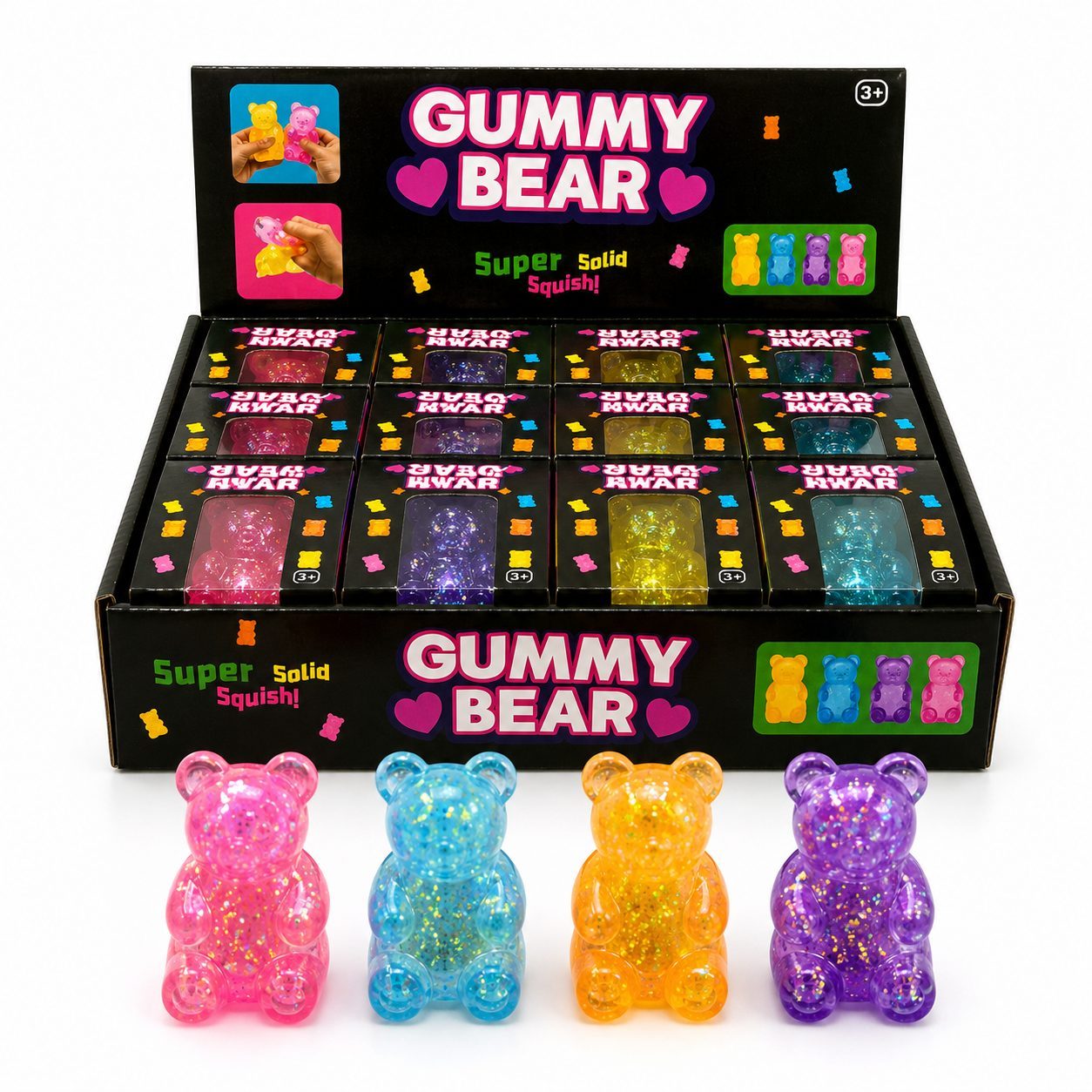 Squishy Glitter Gummy Bear Toy