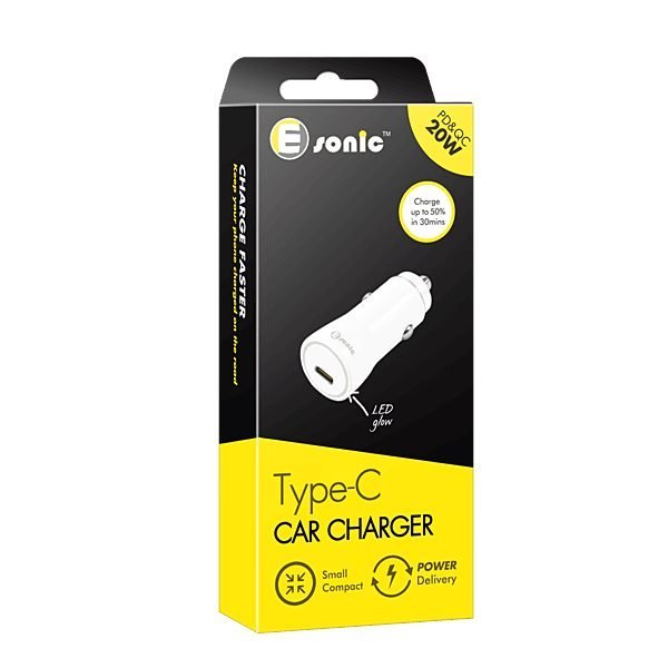 Type-C Car Charger PD&QC 20W