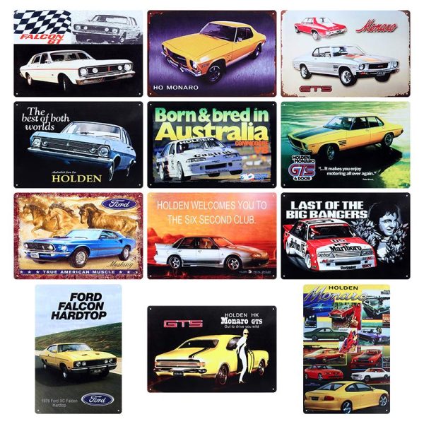 Man Cave Accessories Metal Signs 24 Assorted Designs Cars 20cm x 30cm