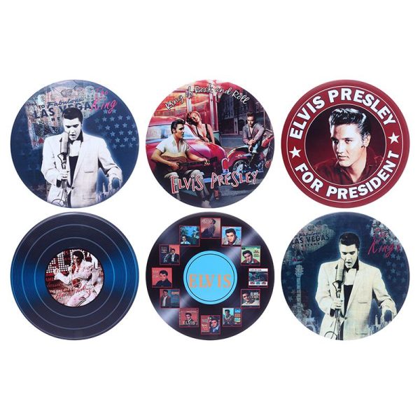 Man Cave Accessories Retro Metal Sign Round Design 6 Assorted ELVIS Designs 30cm