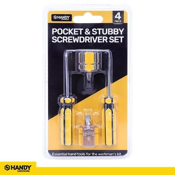 Screwdriver Set (Pocket & Stubby Size) 4pc