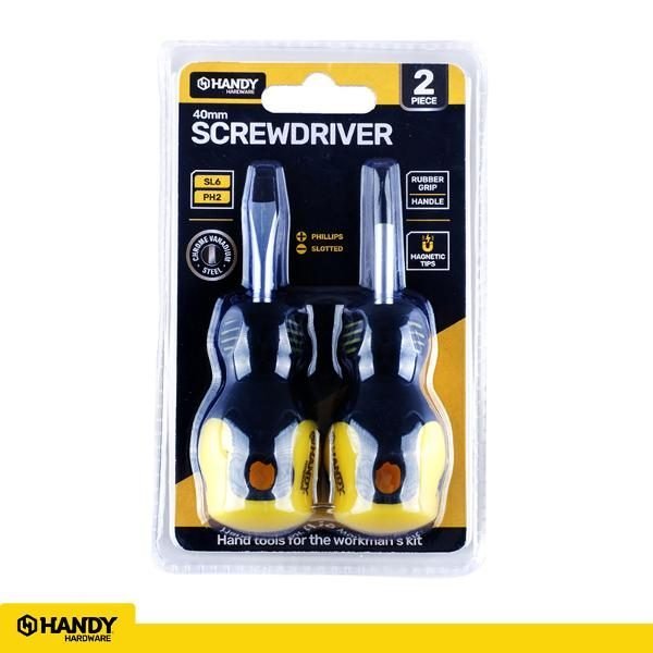 Screwdriver Phillips & Flat Head 2pk 6 x 40mm SMALL
