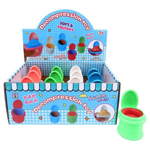 Squishy Squeeze - Poop Series Toilet Pop-Up - 6.5cm x 9cm - 4 Assorted Colours