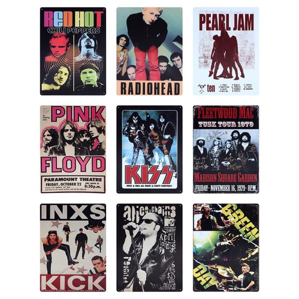 Man Cave Accessories Metal Sign Rock Series 2- 18 Assorted Designs 30cm x 40cm