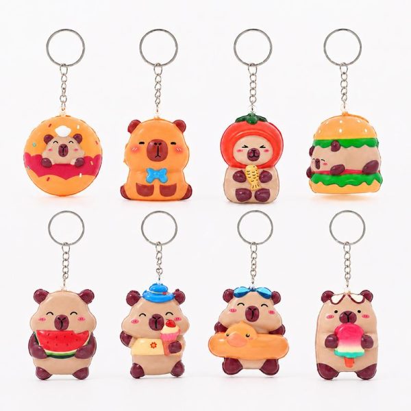 Squishy Squeeze Capybara Foam Keychain