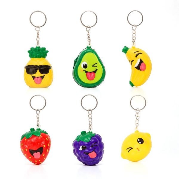 Squishy Squeeze Fruit Foam Keychain