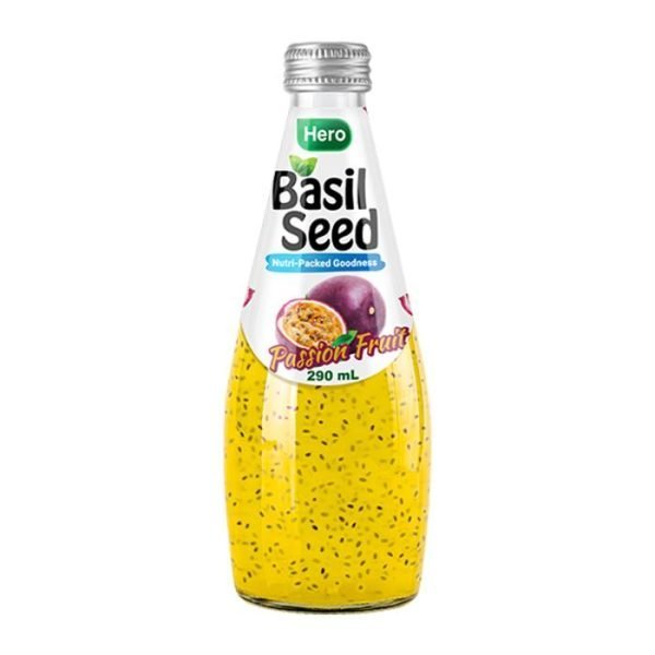 Hero Basil Passionfruit Seed Drink 290ml