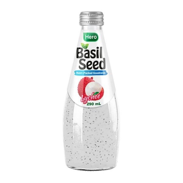 Hero Basil Lychee Seed Drink 290ml