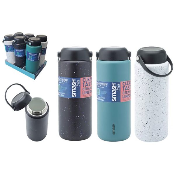 Smash Ceramic Lined Stainless Steel 1.1L Bottle - Assorted