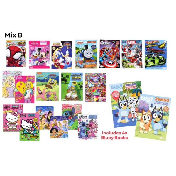 Licensed Colouring Books - Mix B