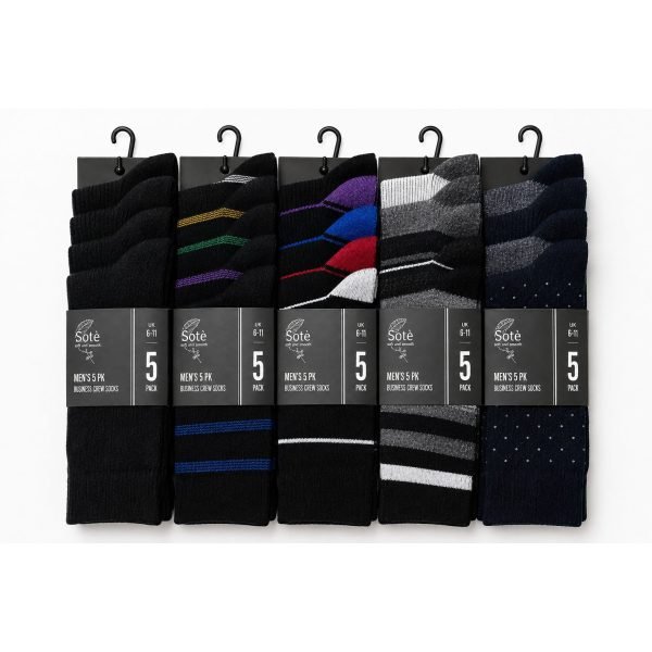 Men's 5Pk Business Crew Socks