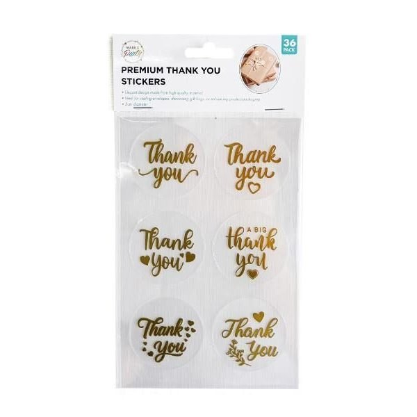 Gold Series Thankyou Sticker - Solid Colour series