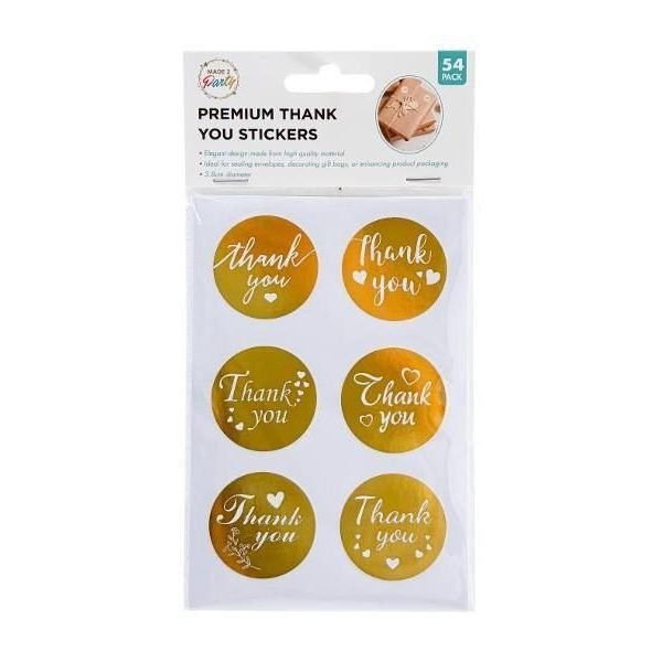 Gold Series Thankyou Sticker - Transparent series