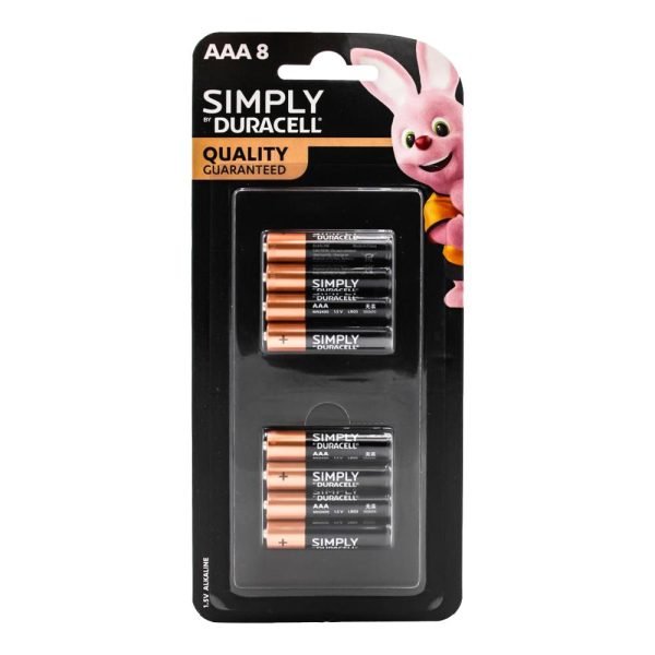 Duracell Pk8 AAA Simply Batteries