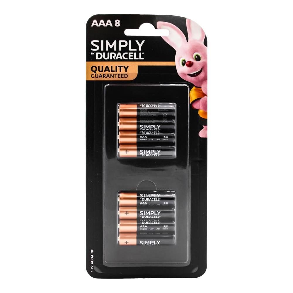 Duracell Pk8 AAA Simply Batteries