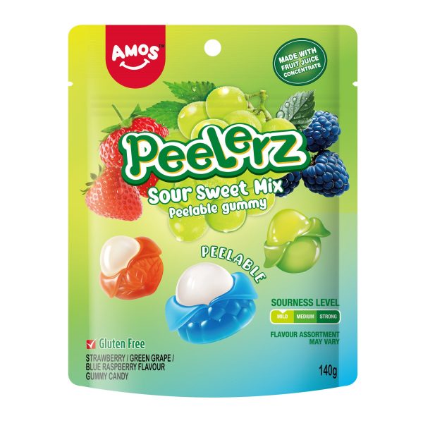 Amos Peelerz Gummy Sour Sweet Mix Candy 150g