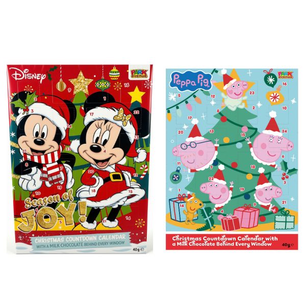 Assorted (Mickey / Peppa Pig) Advent Calendars 40g