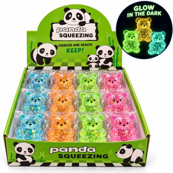 Squishy Maltose Glow in The Dark Glitter Bear