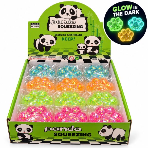 Squishy Maltose Glow in The Dark Glitter Cat Paw