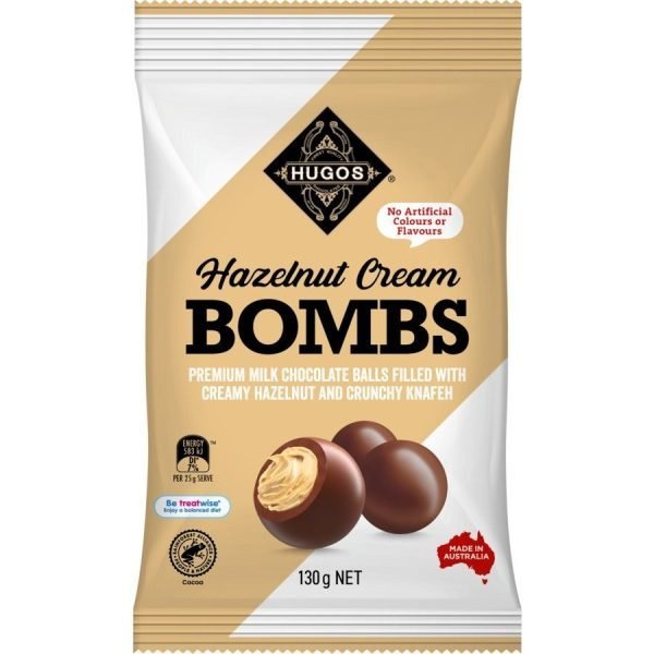 Hugos Hazelnut Cream Bombs 130g
