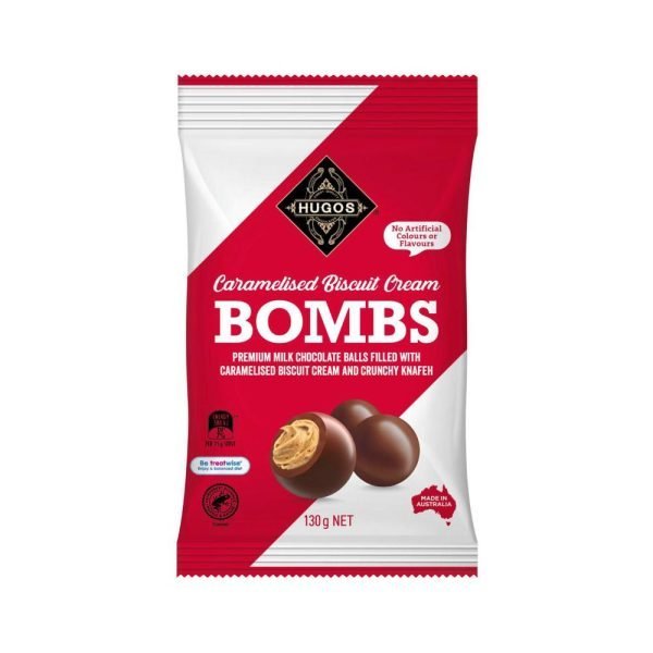 Hugos Caramelised Biscuit Cream Bombs 130g