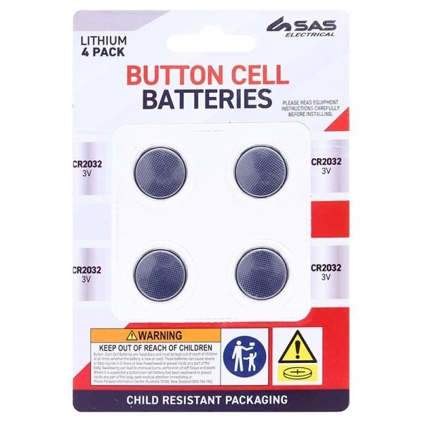 Battery Button Cell Lithium CR2032 3V 4pc