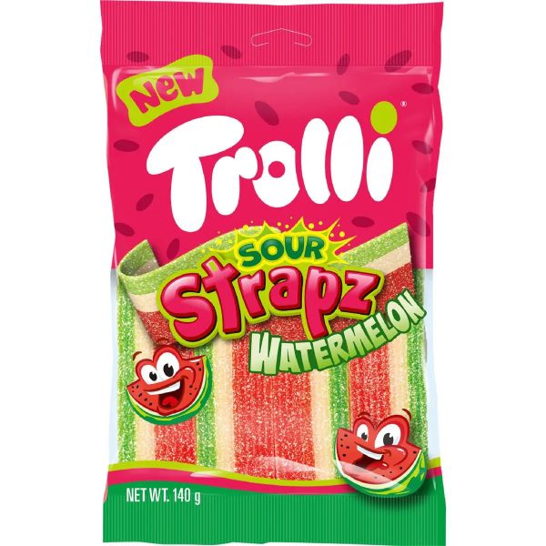 Trolli Sour Strapz Watermelon 140g