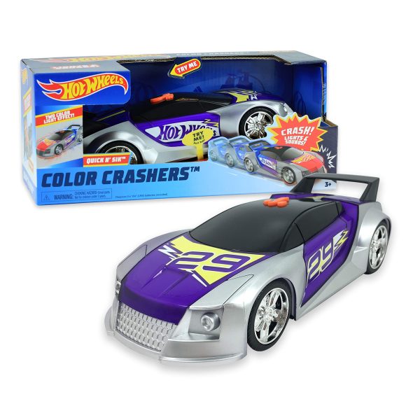 Hot Wheels Color Crashers Cyber Speeder Vehicle 10"