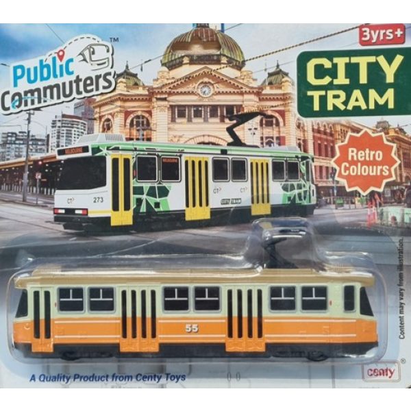 Melbourne Tram Pull Back Model – Orange & Brown 1:62