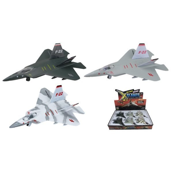F-22 Raptor Die-Cast Fighter Jet Assorted Colours