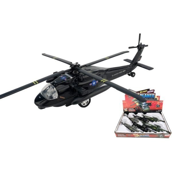 UH-60 Black Hawk Die-Cast Helicopter Assorted Colours