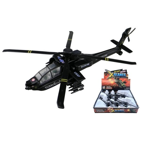 AH-64A Apache Die-Cast Helicopter – Black