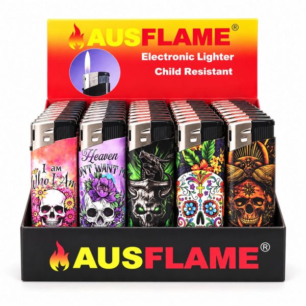Electronic Refillable Lighter - Skull