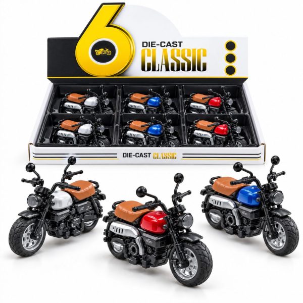 5" 1:14 Diecast Model Pull Back Moto Bike D